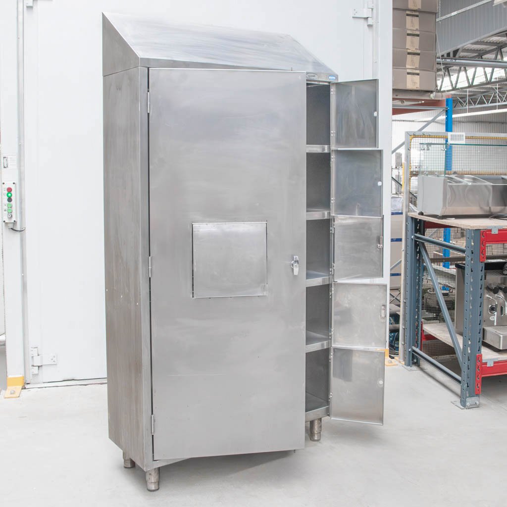 Mapal 100x40x200 armadio inox 2 ante 5 ripiani