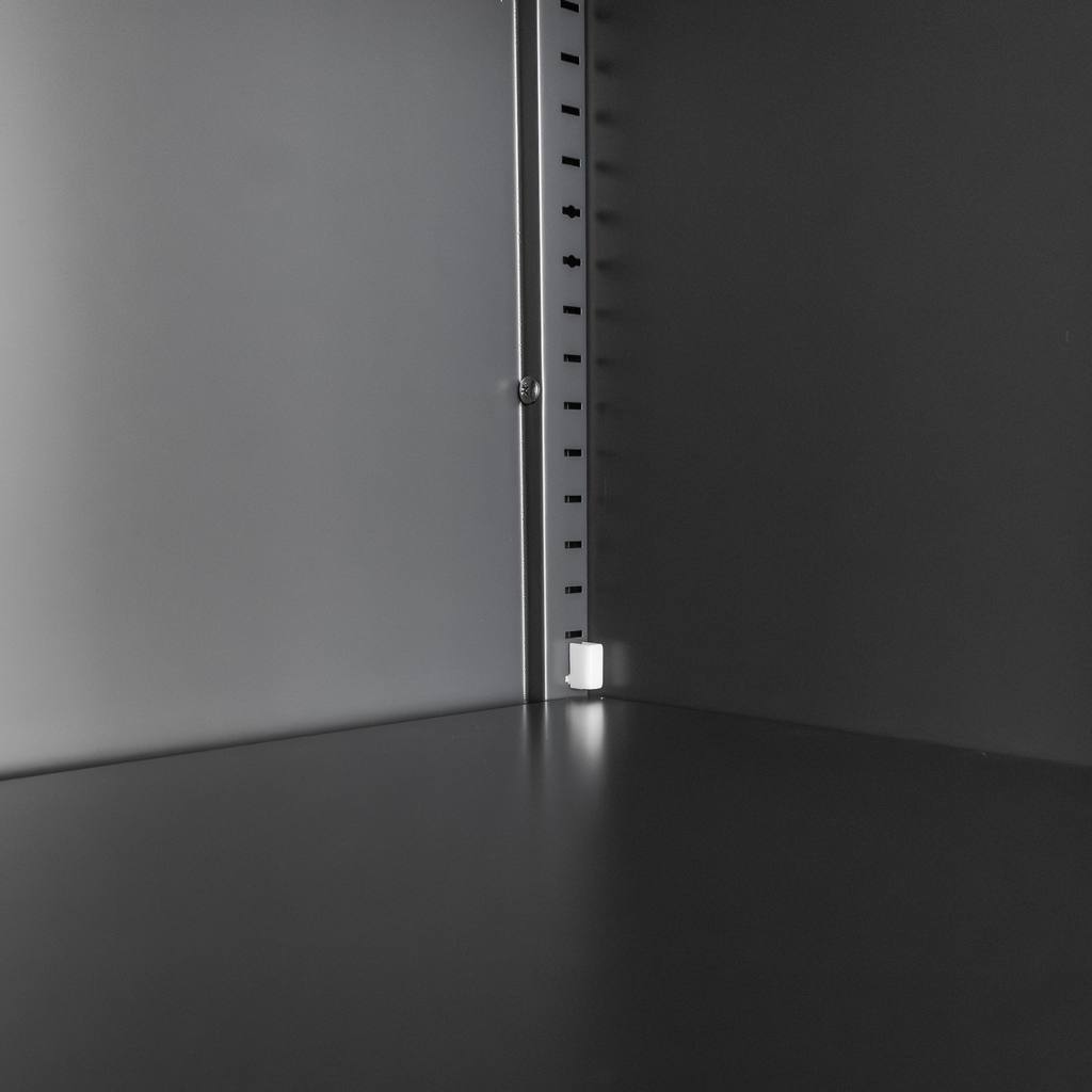 Mega-M Wenus armadio metallico con vetro 90x40x185 cm grafite