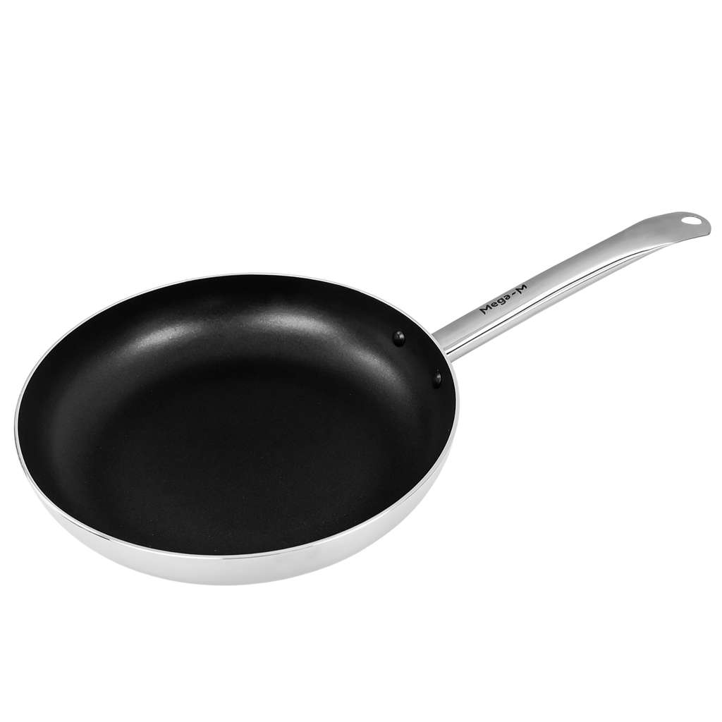 Mega-M padella antiaderente alluminio 28 cm manico acciaio