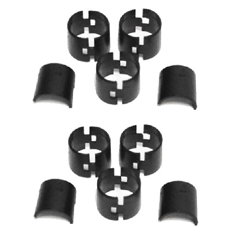 Seville Classics clip fissaggio scaffali 19 mm 16 pezzi nere