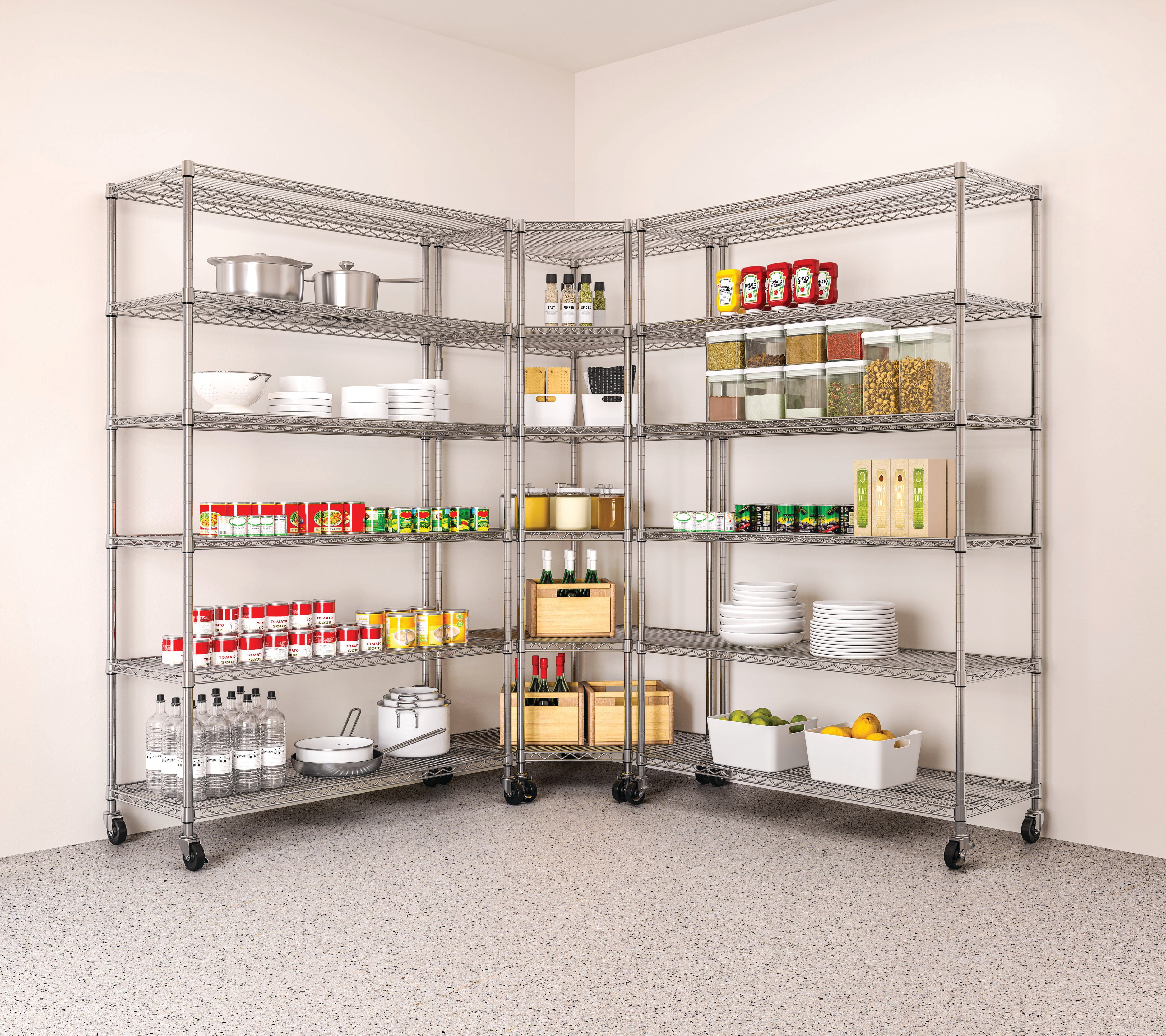 Seville Classics UltraDurable Scaffale Acciaio 6 Ripiani 122x46