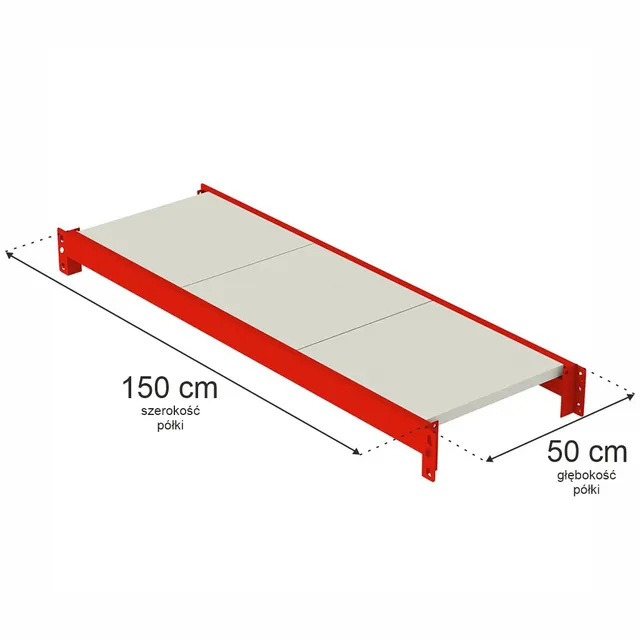 Mega-M Fortis Ripiano Scaffale 150x50 cm 450 kg