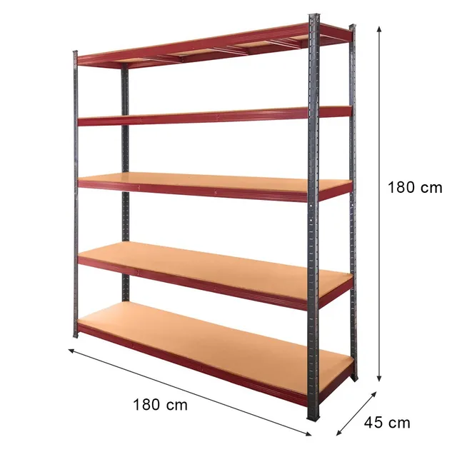 Mega-M Basic Plus scaffale magazzino H180 L180 P45 5 ripiani