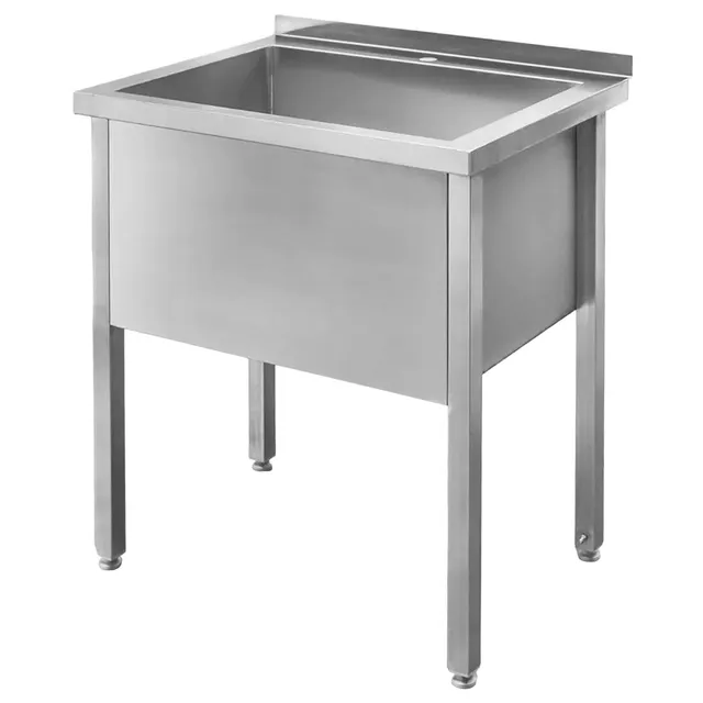 Mega-M lavello inox 1 vasca saldato 70x70x85 cm gastronomia