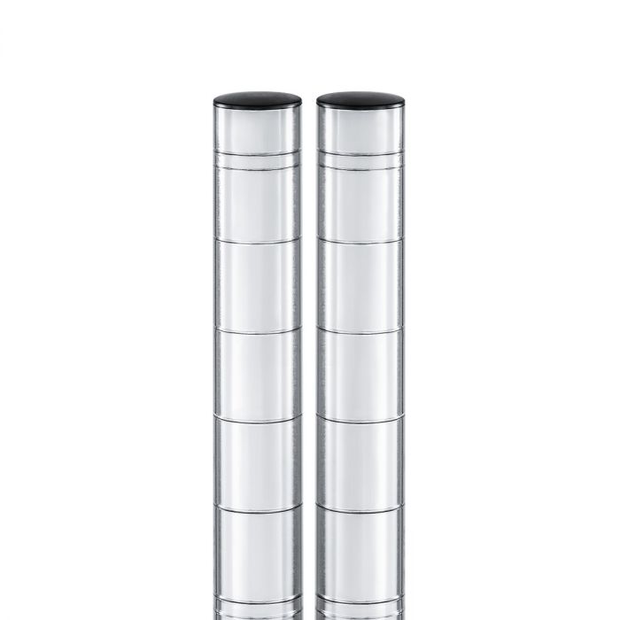 Seville Classics pali scaffale cromati 183 cm 2 pezzi