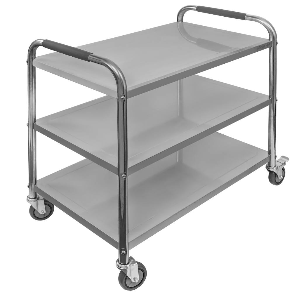 Mega-M Standard carrello servizio inox 90x50x90 3 ripiani