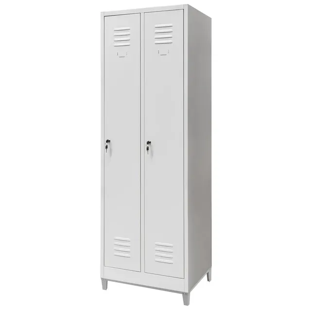 Mega-M S-60 armadio spogliatoio 2 ante grigio con piedini