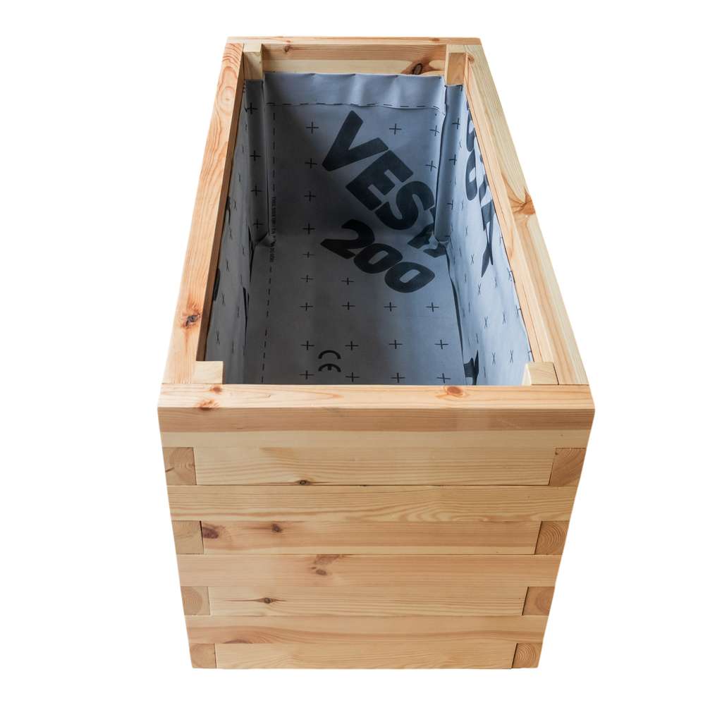 Mega-M fioriera legno rettangolare 120x60x74 cm