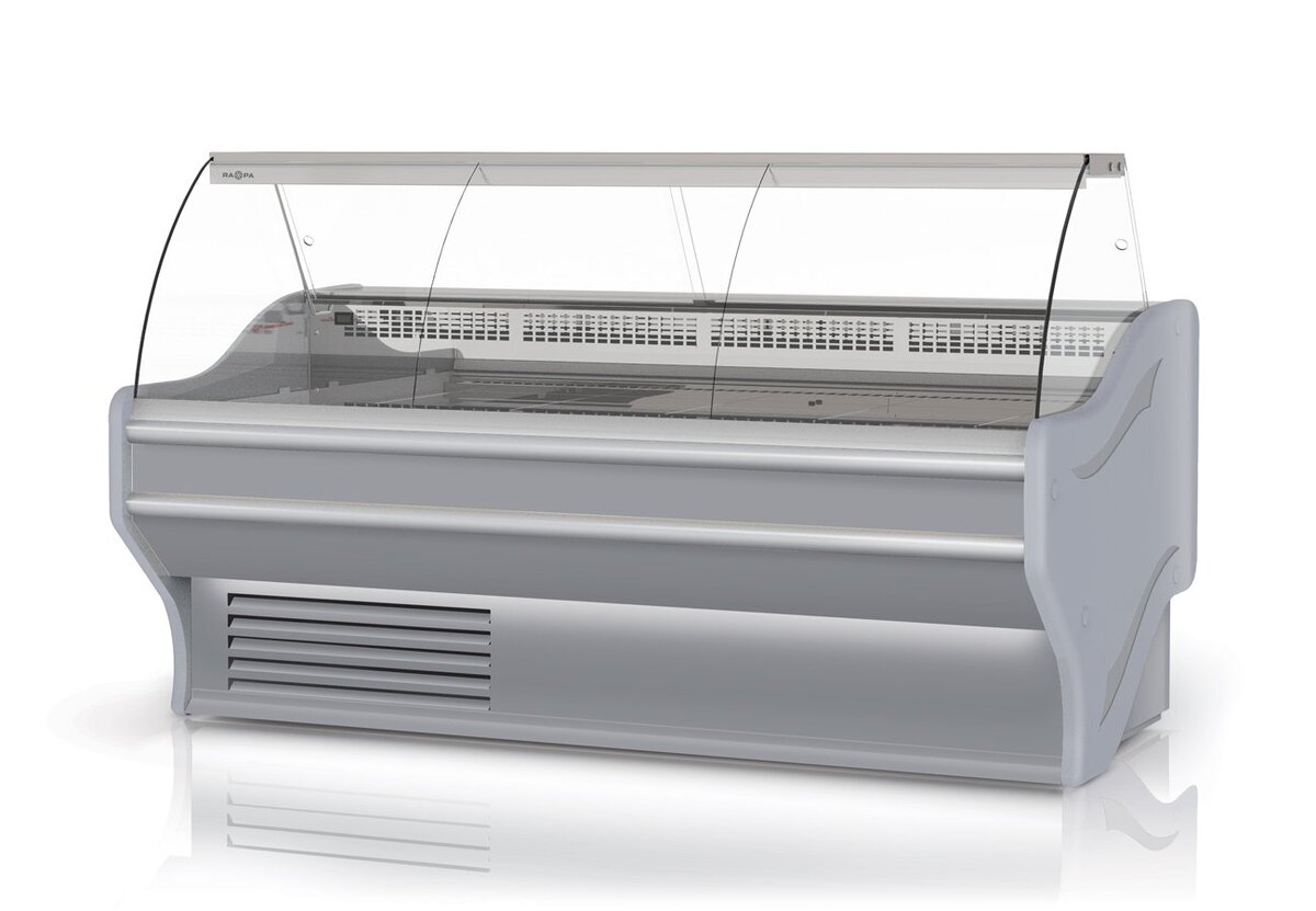 Rapa L-E1 80/107 banco frigo vetro curvo LED Plug-in carne