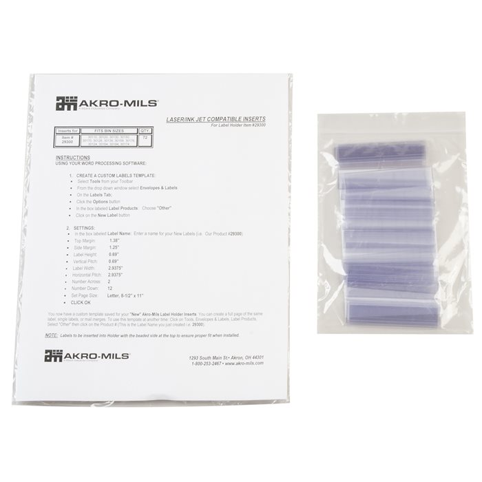 Akro-Mils portacartellini per contenitori scaffale