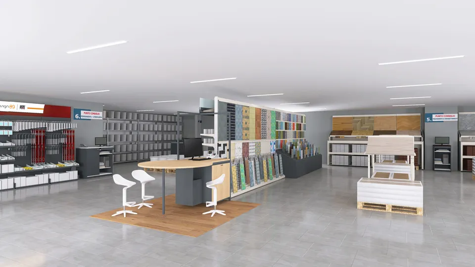 Design89 punto informazione per uffici e clienti