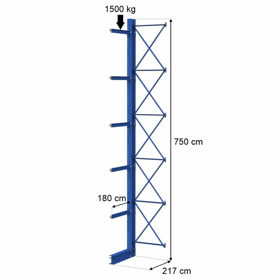 Stow scaffale cantilever monofronte H750 braccio 180 cm