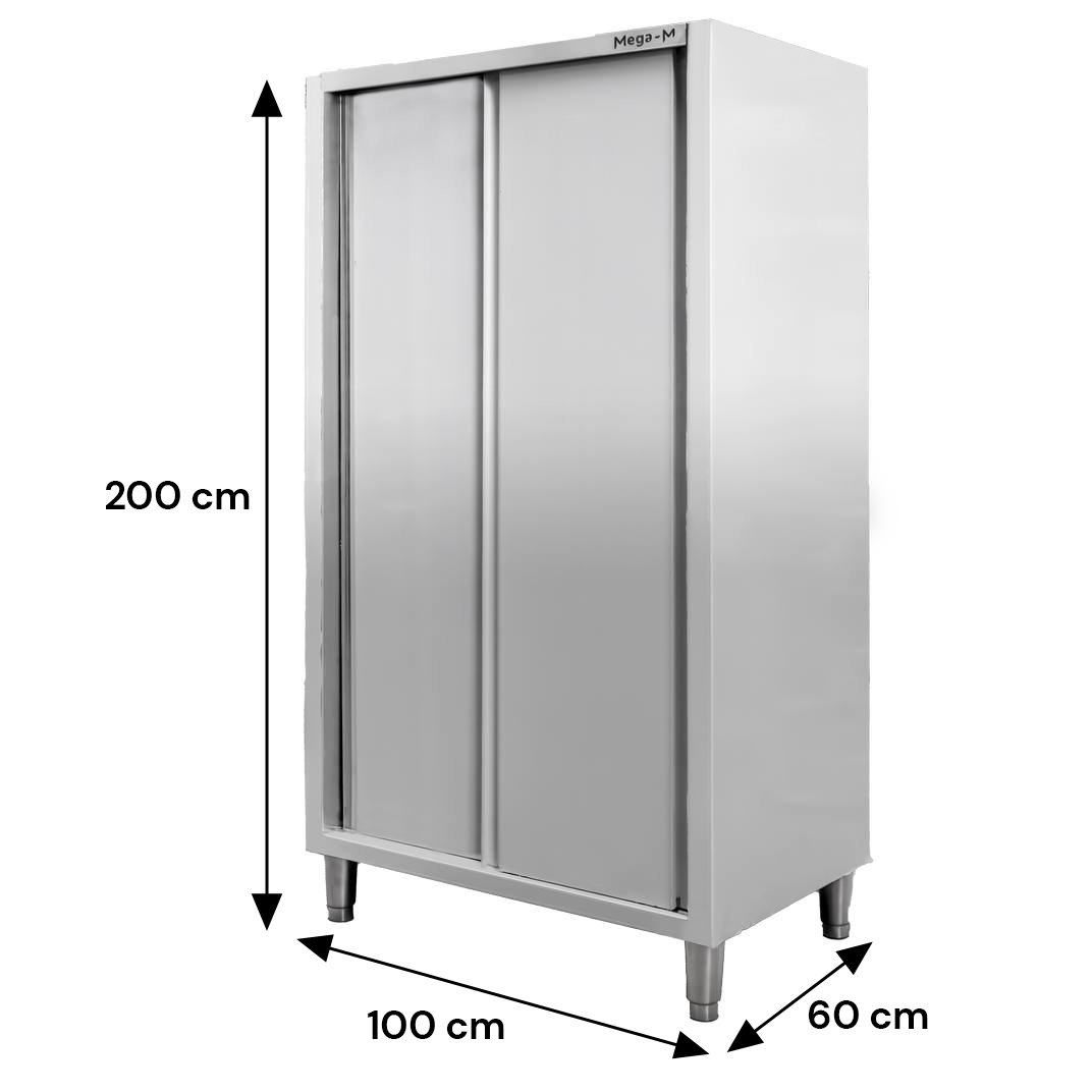 Mega-M armadio inox 2 ante scorrevoli 100x60x200 cm