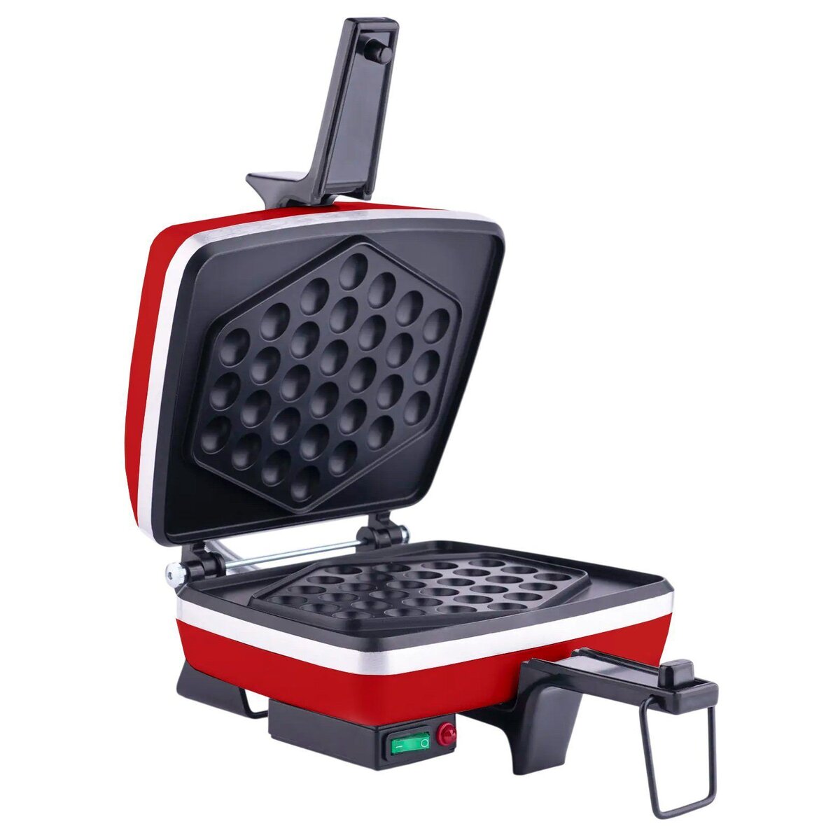 Goffriera Dezal Babel Mini bubble rossa 1300W piastra 18,5x17 cm
