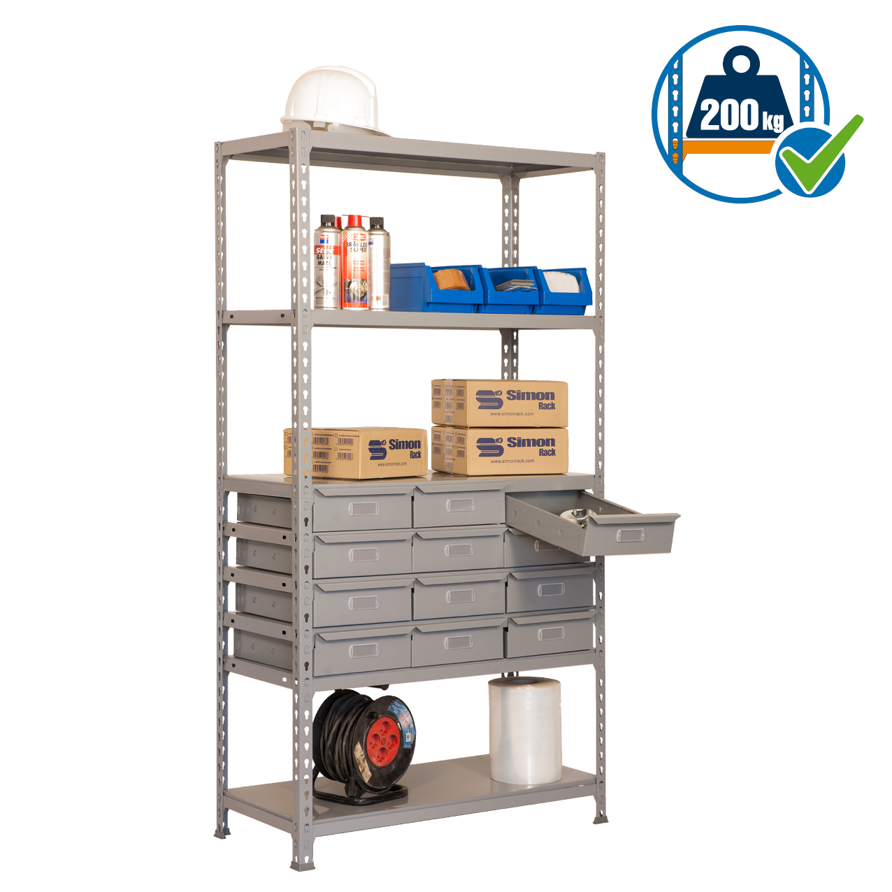 Simonrack SimonBox 5 scaffale 5 ripiani 200 kg