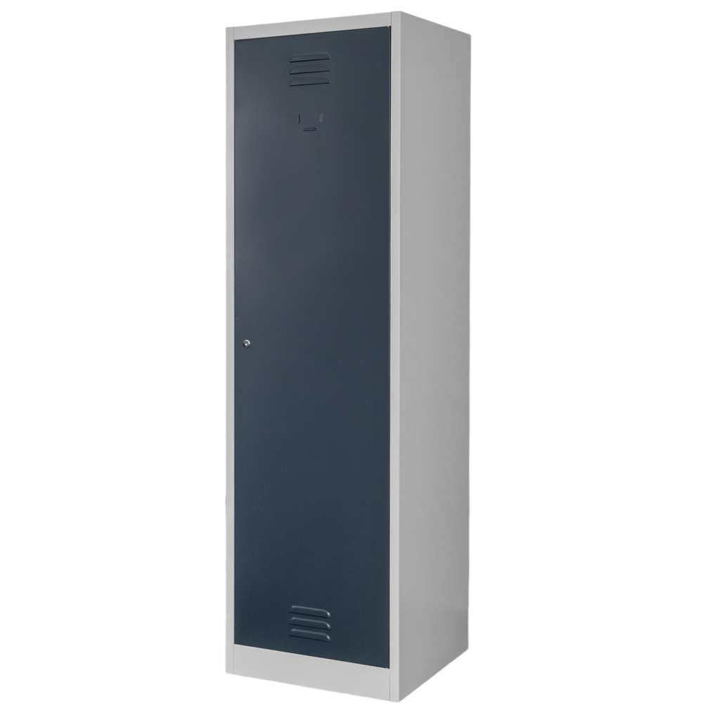 Mega-M armadio metallico 1 anta 50 cm grigio con ripiani
