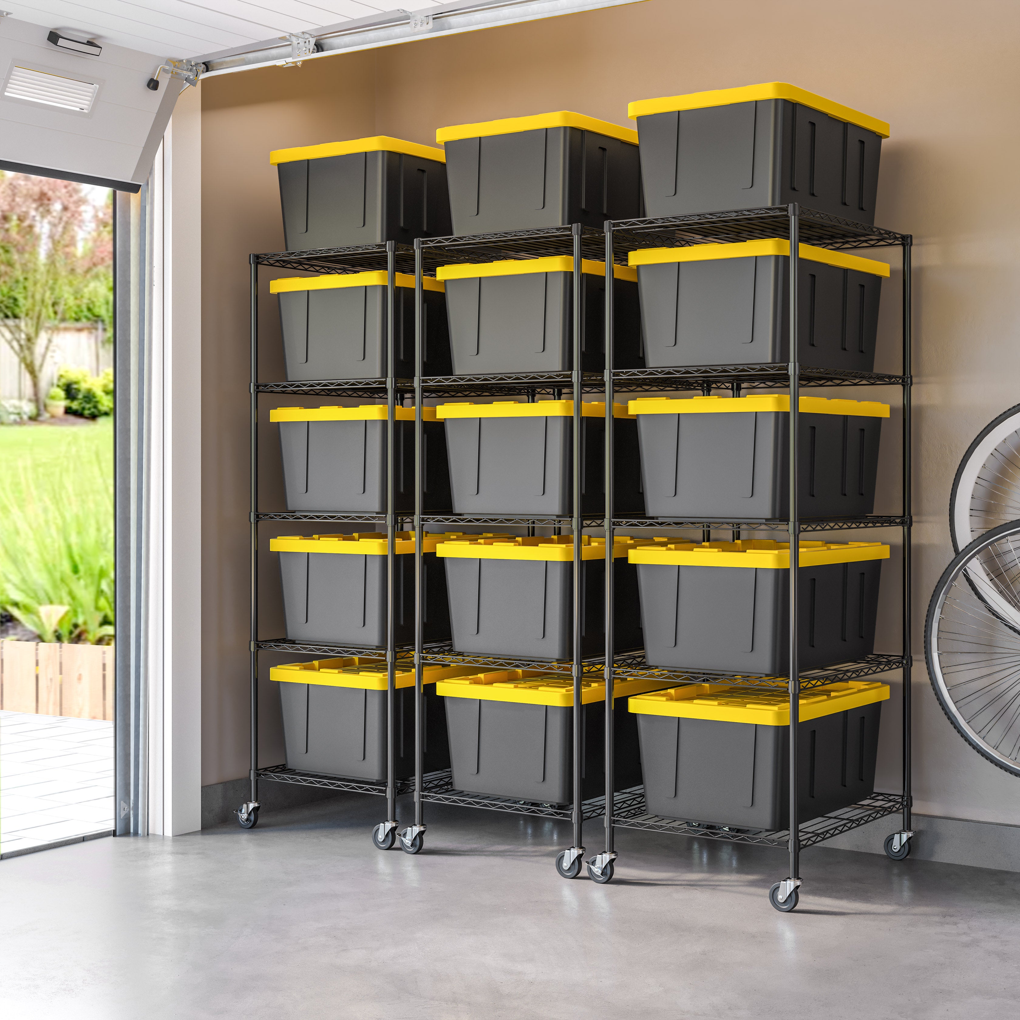 Seville Classics UltraDurable SHE24330B scaffale 5 ripiani cromo