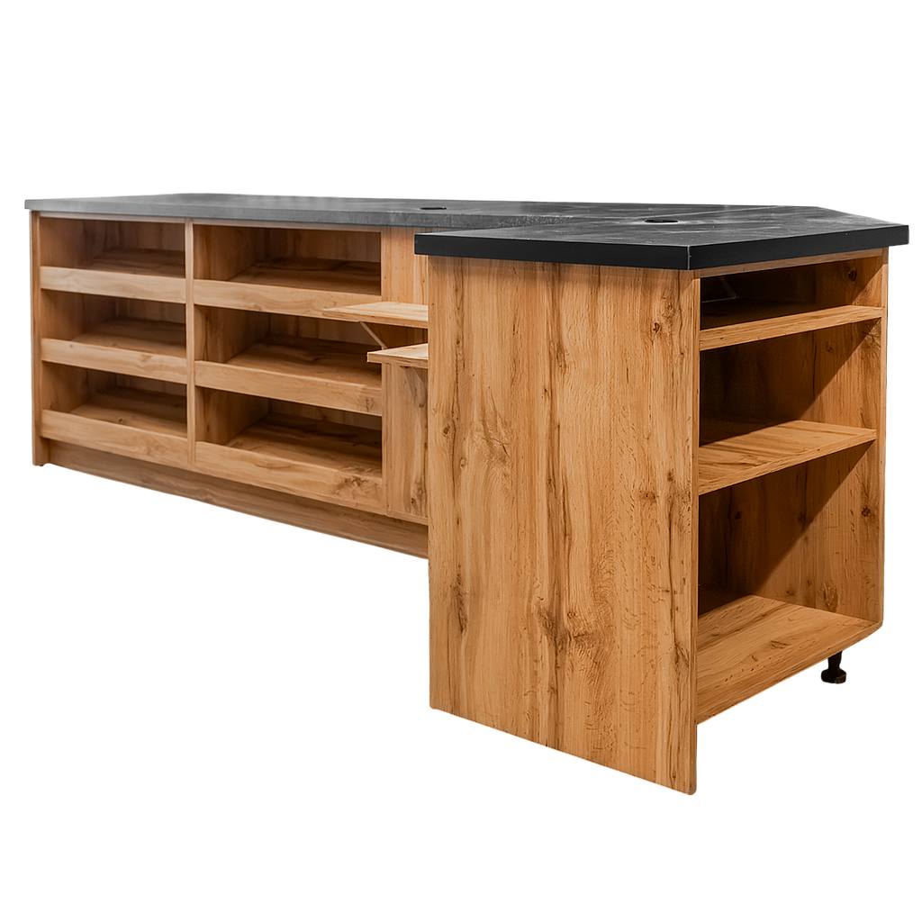 Mega-M 310 banco cassa a L 310x60x90 cm rovere