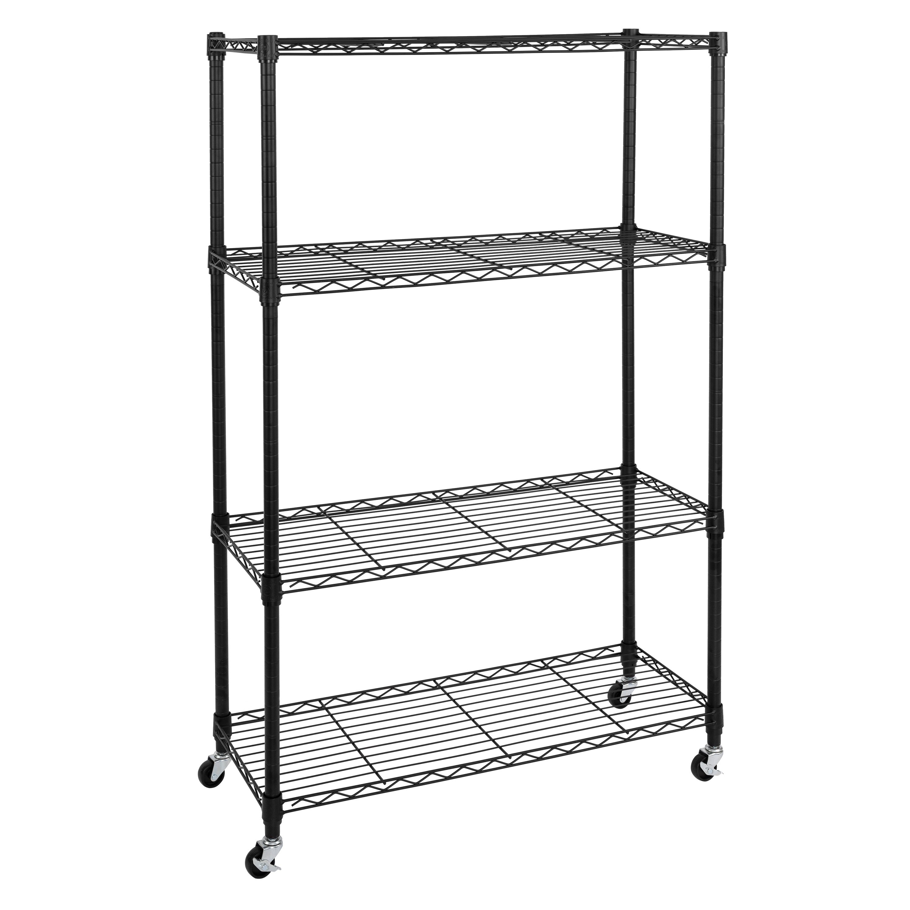 Seville Classics scaffale filo nero 4 ripiani