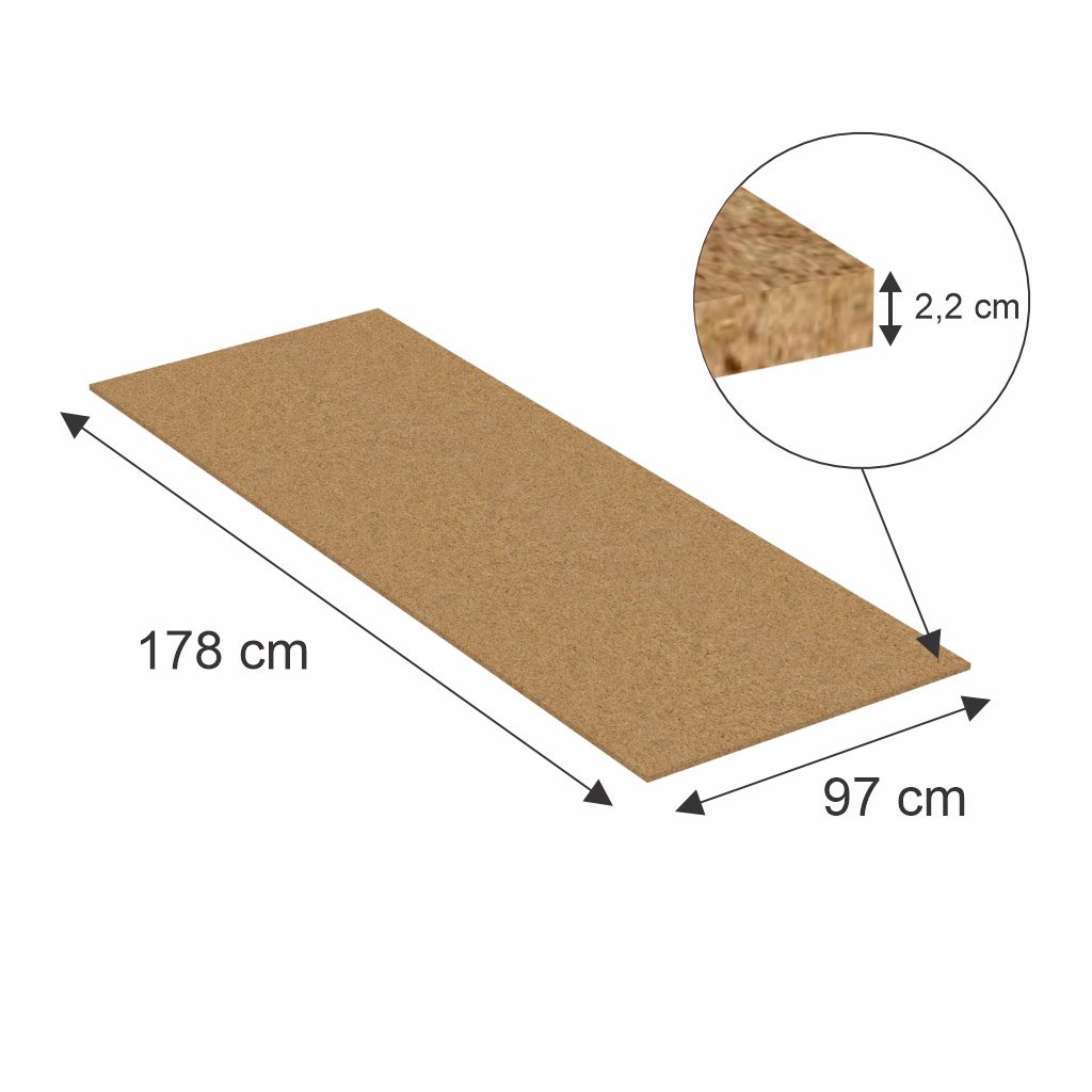 Ripiano truciolato 177x97 cm per traversa 180 cm