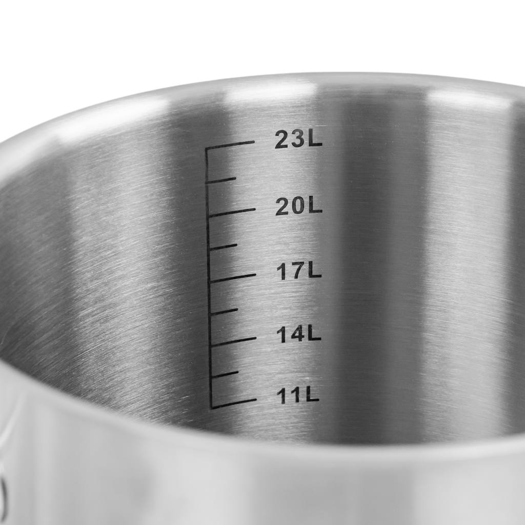 Mega-M Standard pentola inox alta 25L 32x32 cm con coperchio