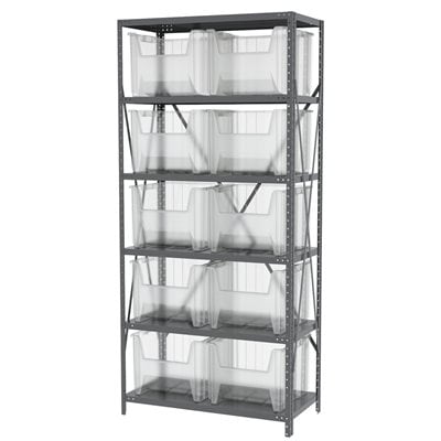 Akro-Mils AS187913018 scaffale metallo 6 ripiani 10 box
