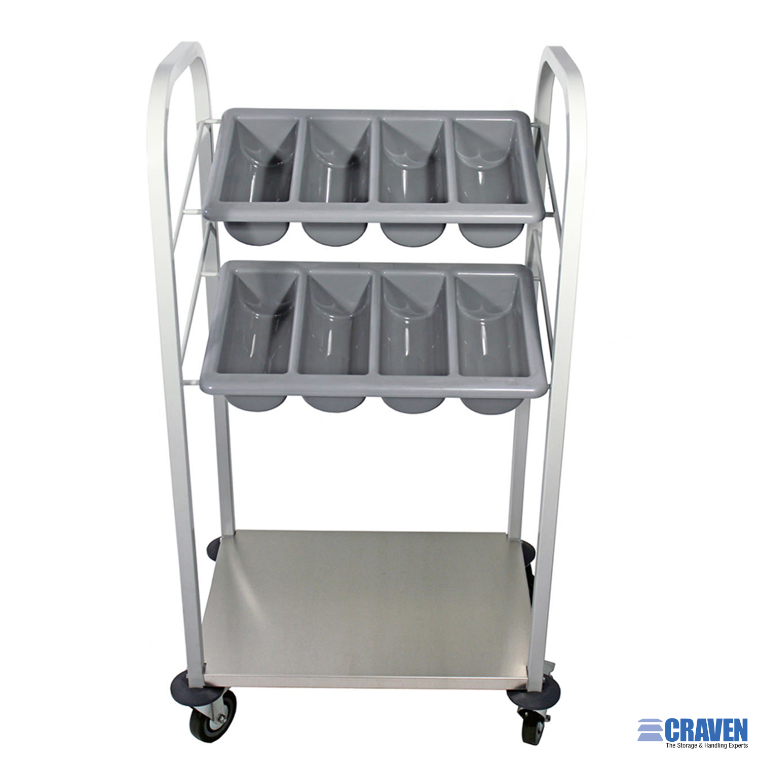 Craven CDT carrello portaposate 3 ripiani con vaschette inox