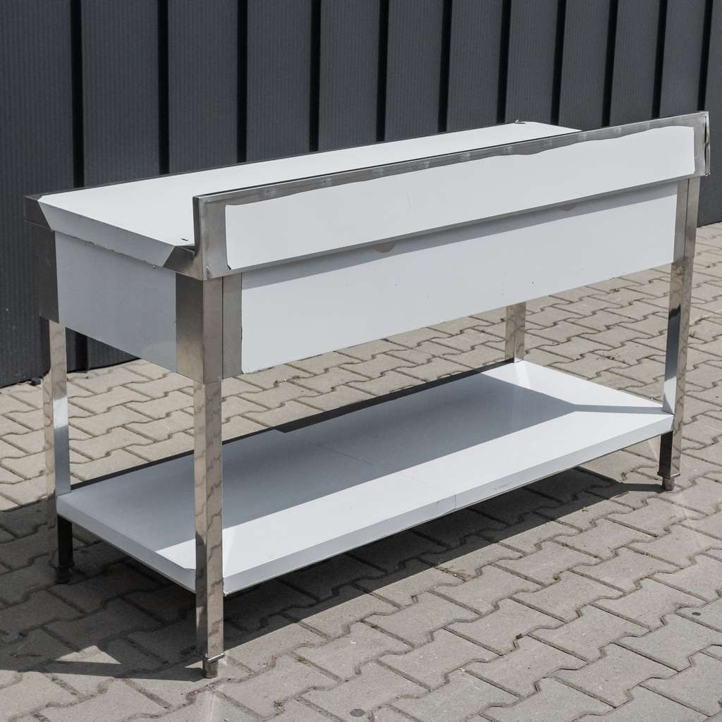 Mega-M 150x60x85 cm tavolo inox 3 cassetti revisionato