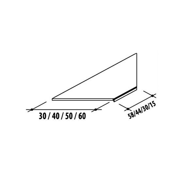 Agosistem Supermarket Piano angolo diagonale bianco RAL9010
