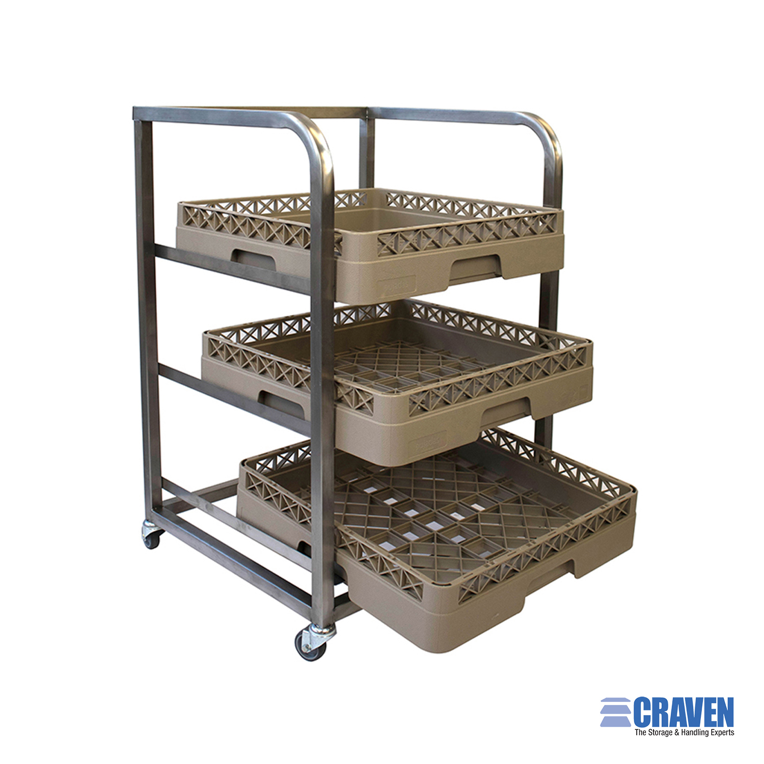 Craven GLA carrello portabicchieri 3 livelli inox 218 mm