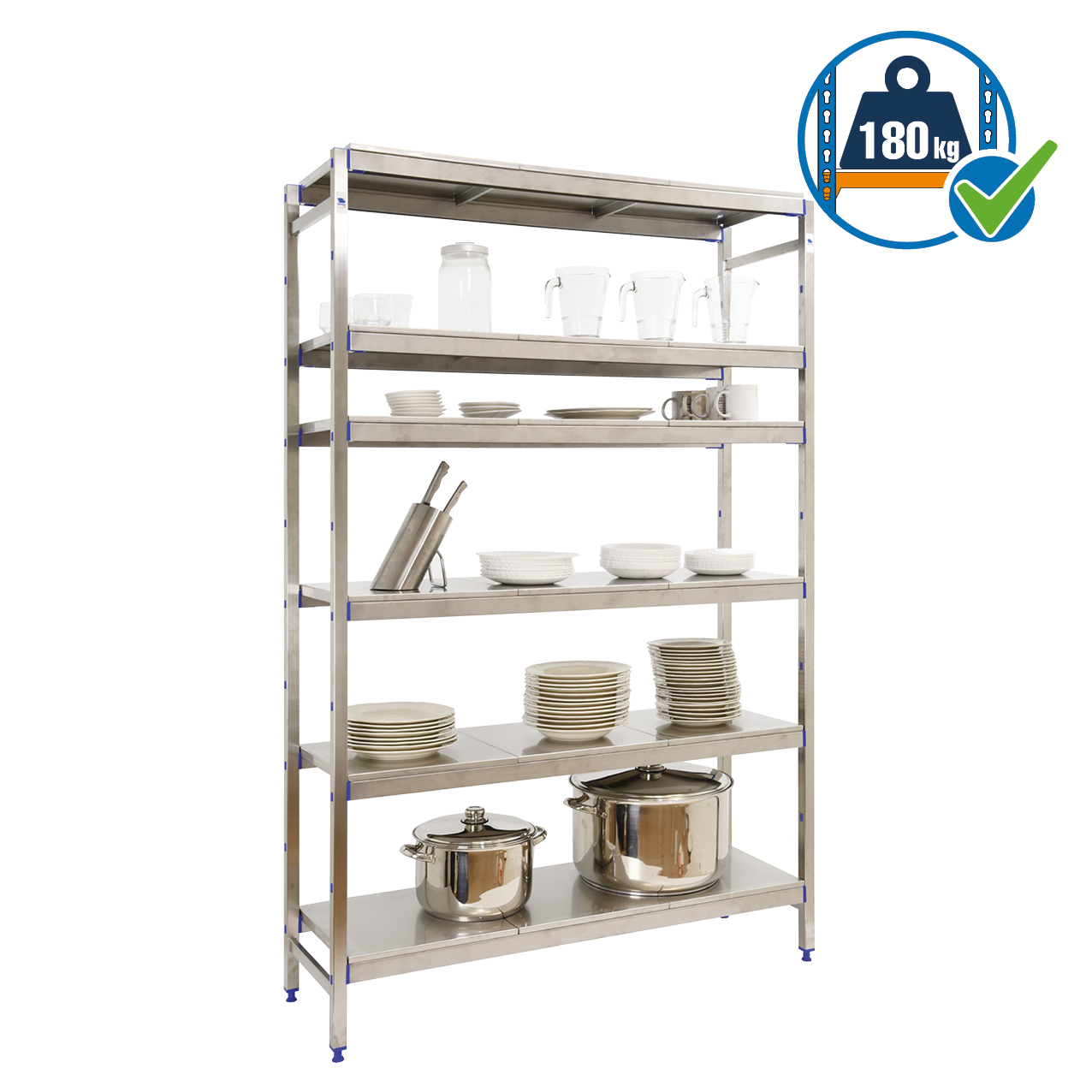 Simonrack SimonInox SS 6 scaffale iniziale 6 ripiani inox
