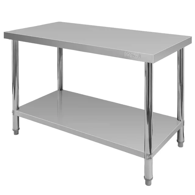 Mega-M X Standard tavolo inox centrale 120x60x85 cm con ripiano