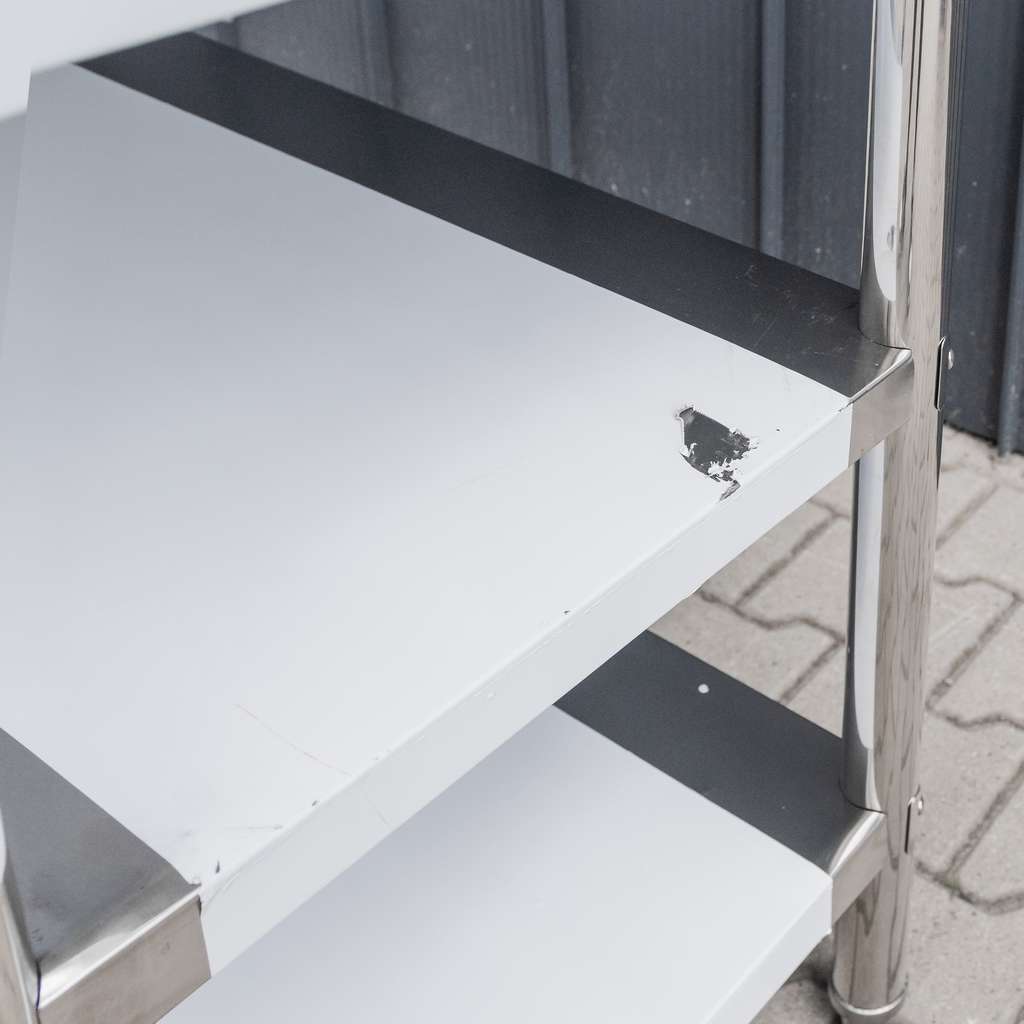 Mega-M X Standard tavolo inox 150x60 cm 2 ripiani usato