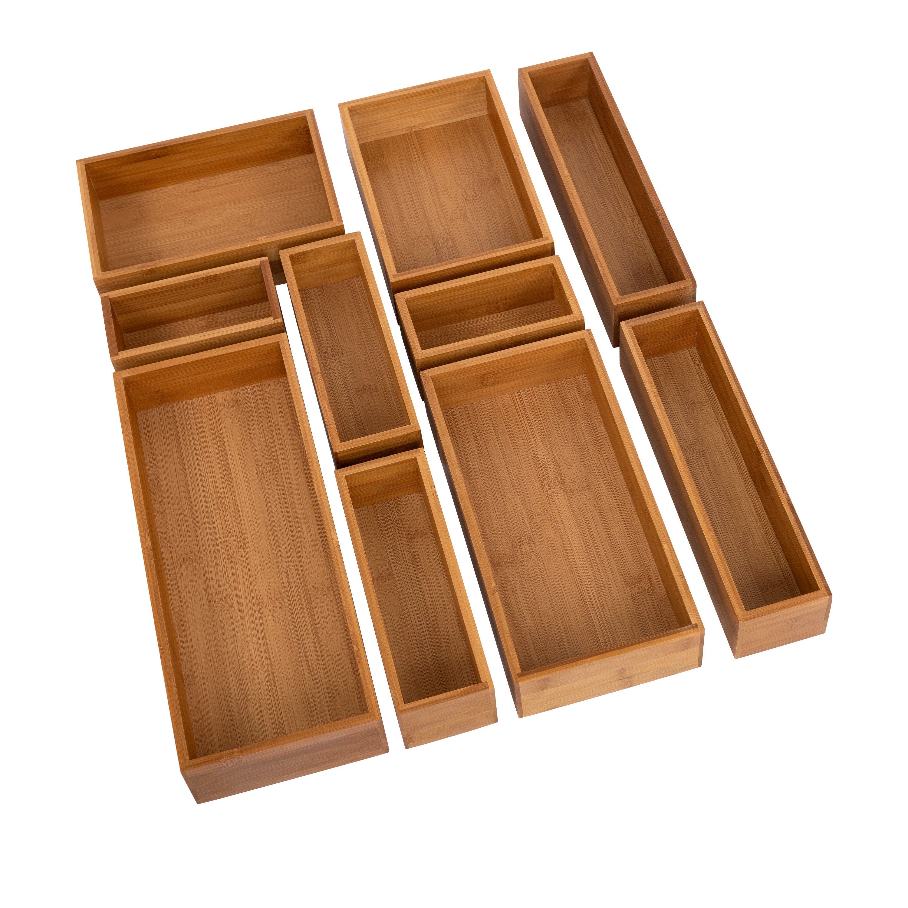 Seville Classics set organizer cassetti bambù 10 pezzi cucina