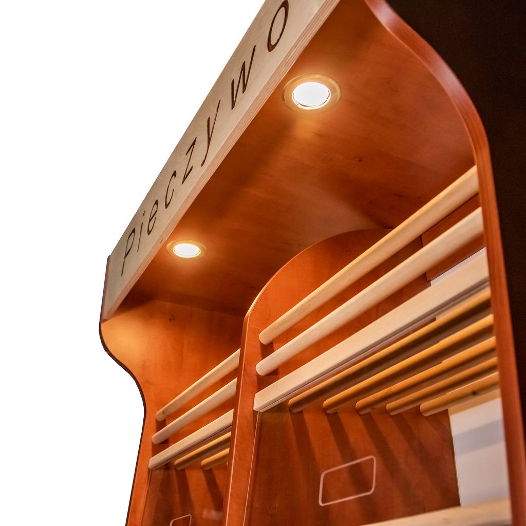 Scaffale pane H-200 L-100 G-50 plexi LED pero campestre
