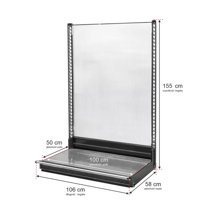 WANZL scaffale negozio a parete 155x106 cm base