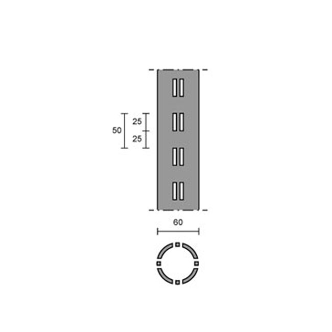 Agosistem Turbos montante asolato H 240 cm