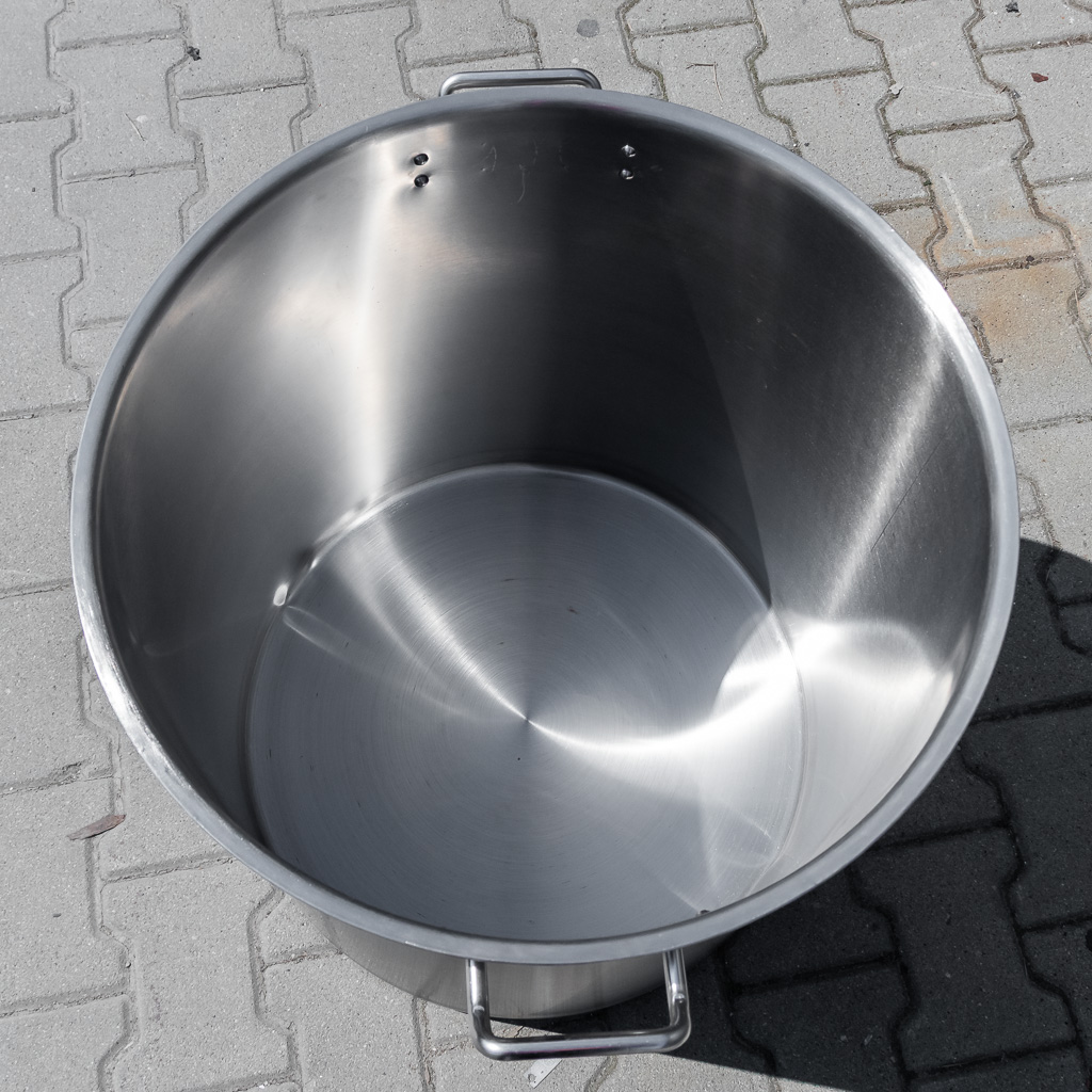Mega-M Pro pentolone acciaio inox 143 L 55x60 cm con coperchio