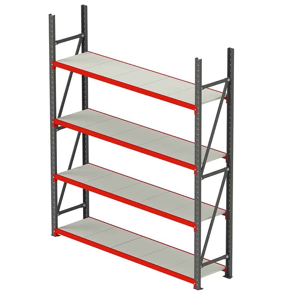 Mega-M Fortis scaffale metallo 4 ripiani 200x267x50 cm