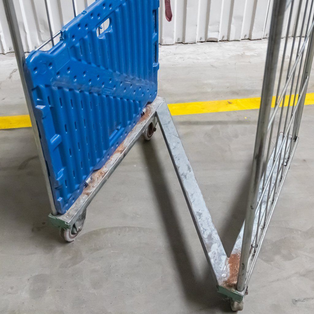 MegaMarket Rollcontainer blu carrello a rete portata 500 kg
