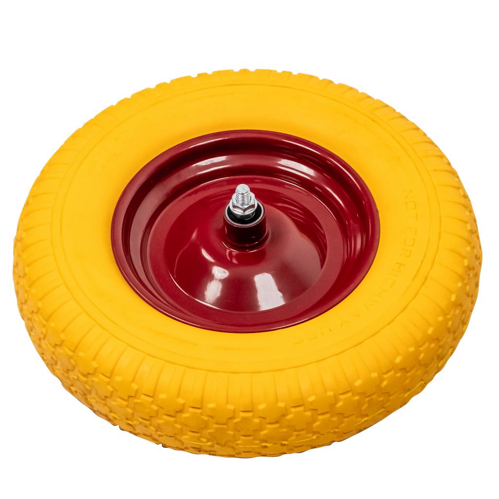 Mega-M Ruota Carriola Piena 4.00-8 39 cm Poliuretano con Asse