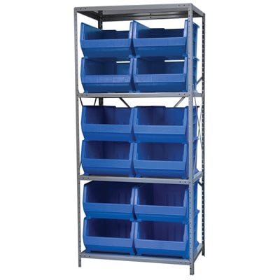 Akro-Mils AS2479288 scaffale metallo 4 ripiani 12 box