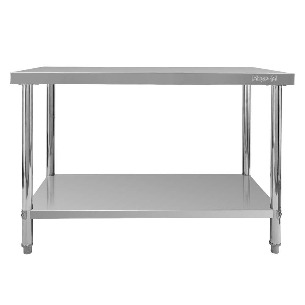 Mega-M X Standard tavolo inox centrale 120x60x85 cm con ripiano