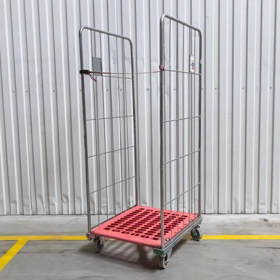 Mega-M roll container carrello a rete rosso 500 kg 2 sponde