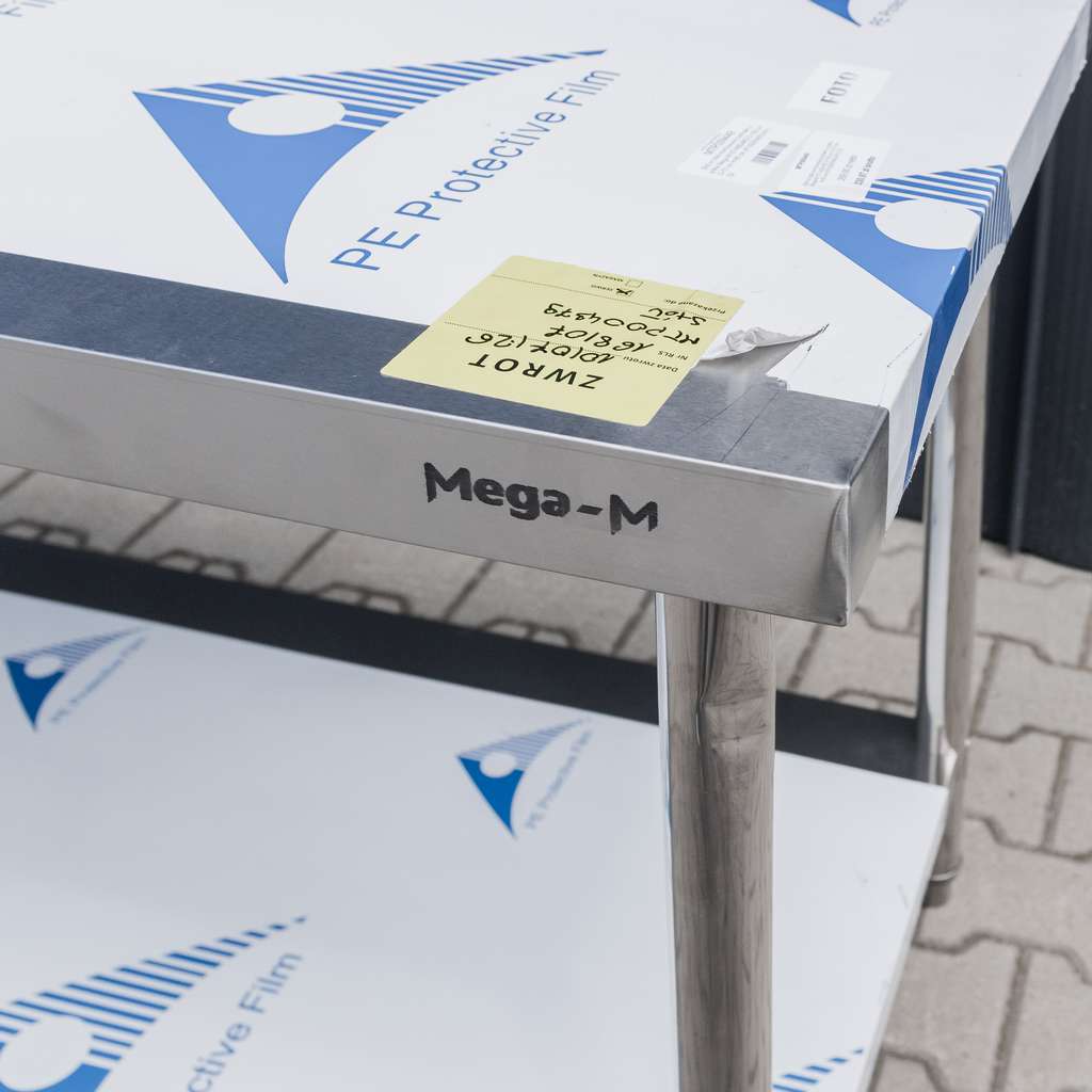 Mega-M STANDARD Tavolo Inox 150x70x85 con Ripiano Ricondizionato