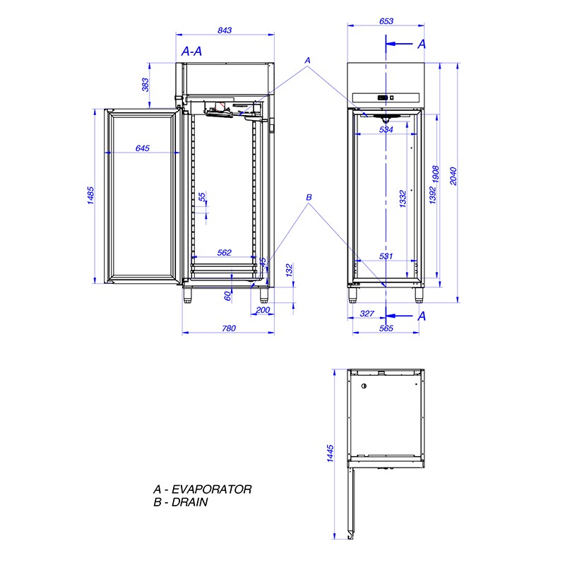 Asber Green Line GCPMZ-702 HC L Armadio Frigo-Congelatore 596 L