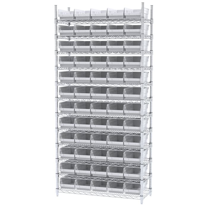 Akro-Mils AWS143630130 scaffalatura filo 12 ripiani 60 box