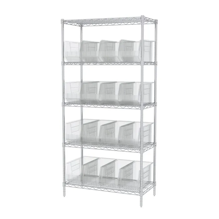 Akro-Mils AWS183630265 scaffale filo 5 ripiani 18 box