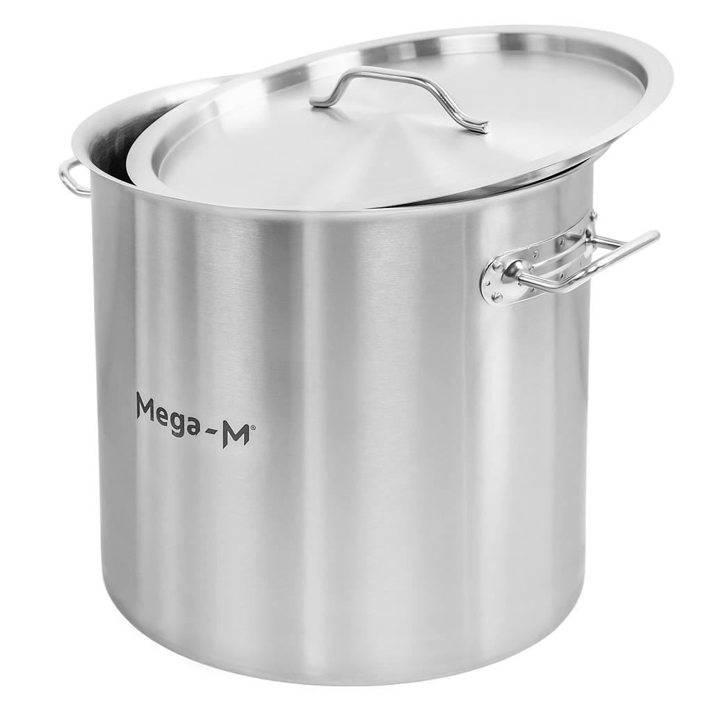 Mega-M Standard pentola inox alta 25L 32x32 cm con coperchio