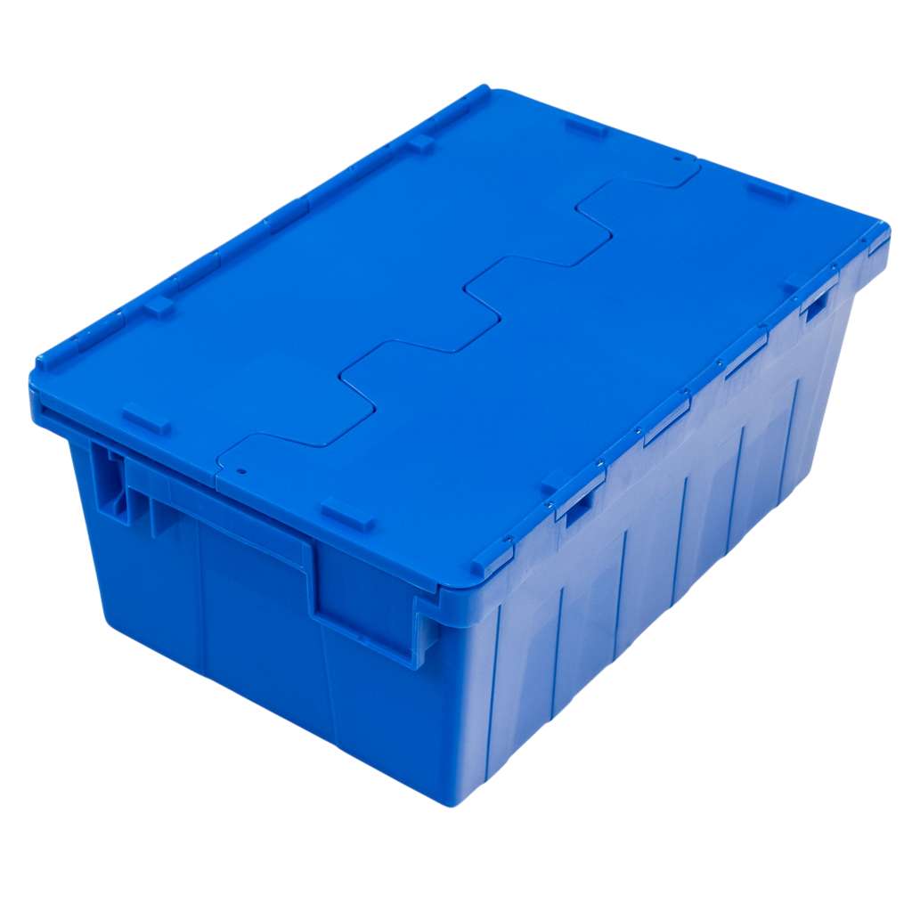 Mega-M contenitore plastica blu 60x40x25 cm con coperchio